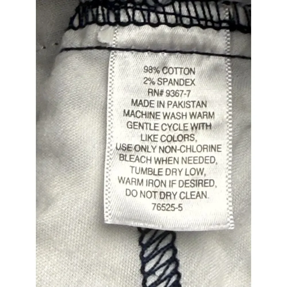 St John's Bay Bermuda Shorts Blue White Gingham Check Stretch Womens 12